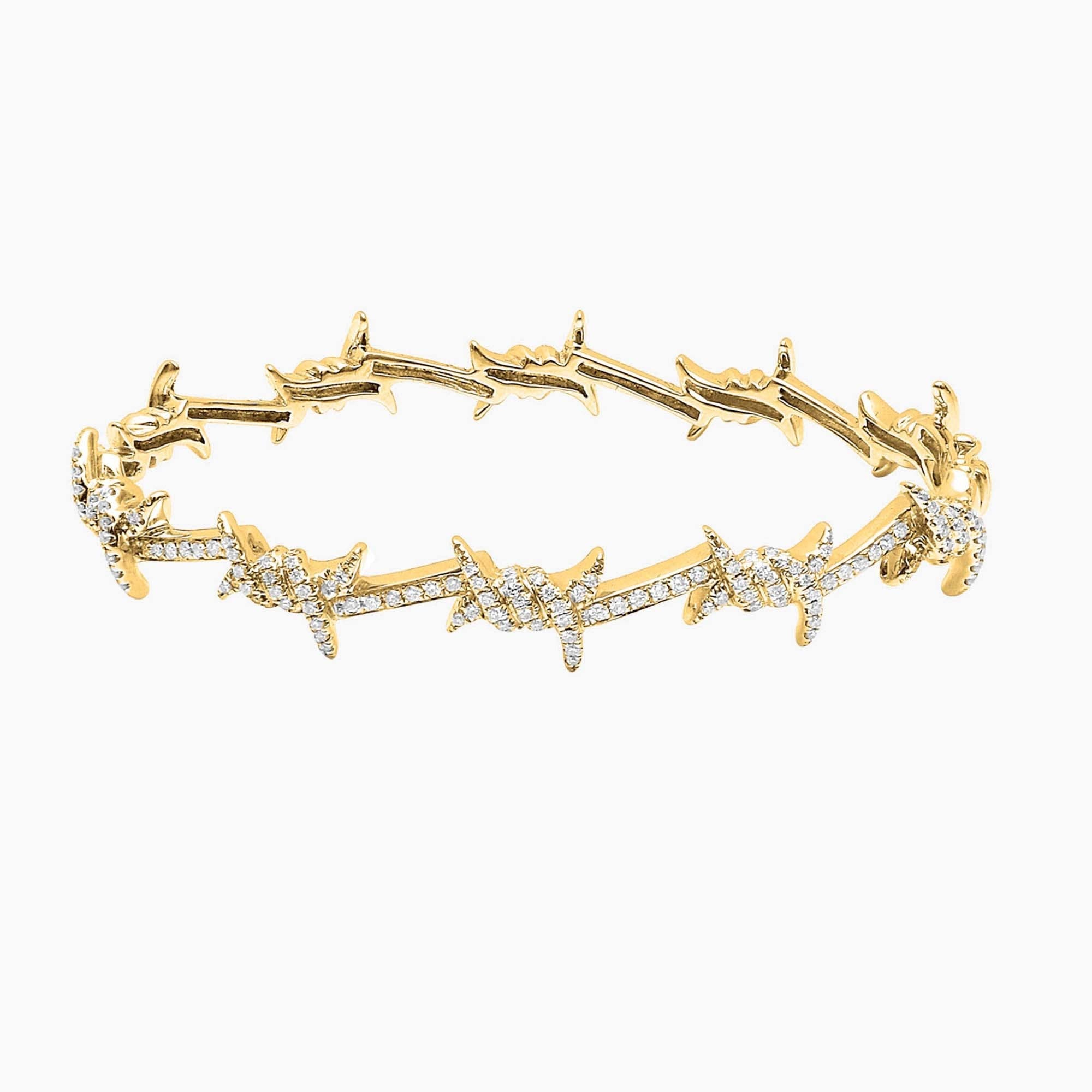 Barbed wire bracelet rose on sale gold