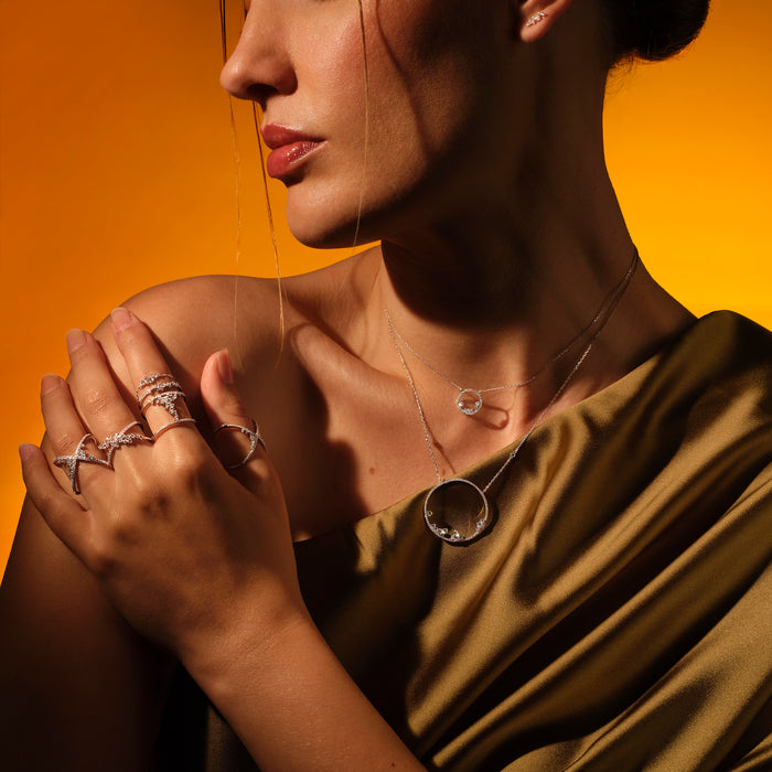 Fairytale large crossed ring