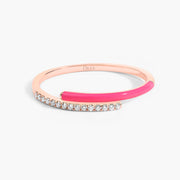 You and Me Pink Enamel Ring