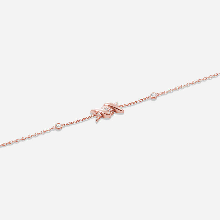 Bracelet Barbelé Semi Pavé