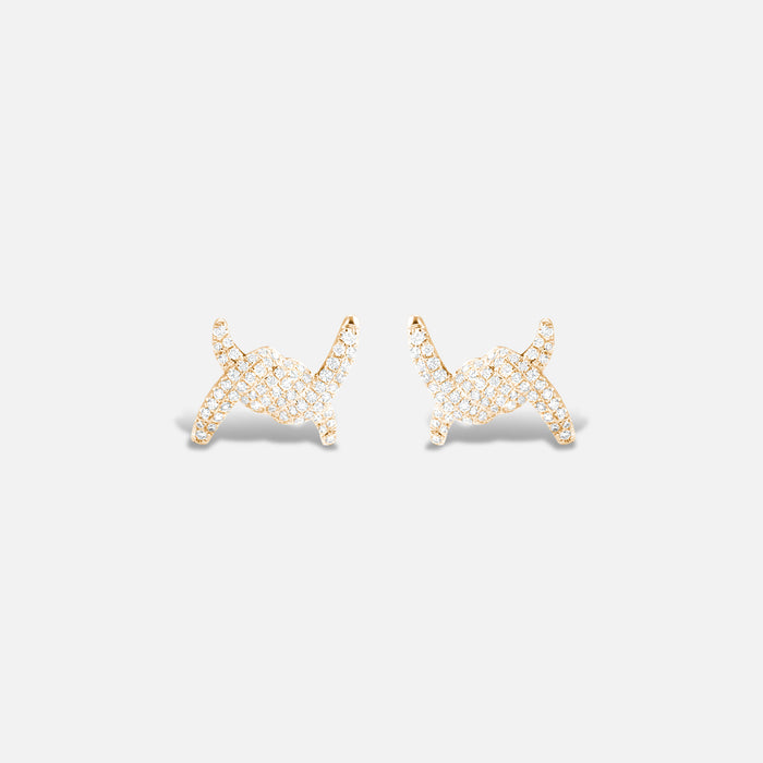 Barbelé Paved Earring Studs