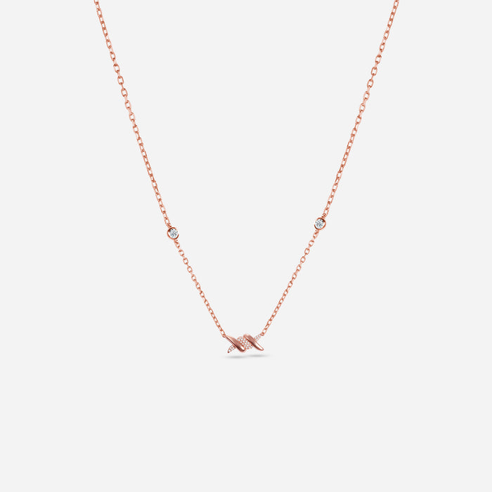 Collier Barbelé Semi Pavé