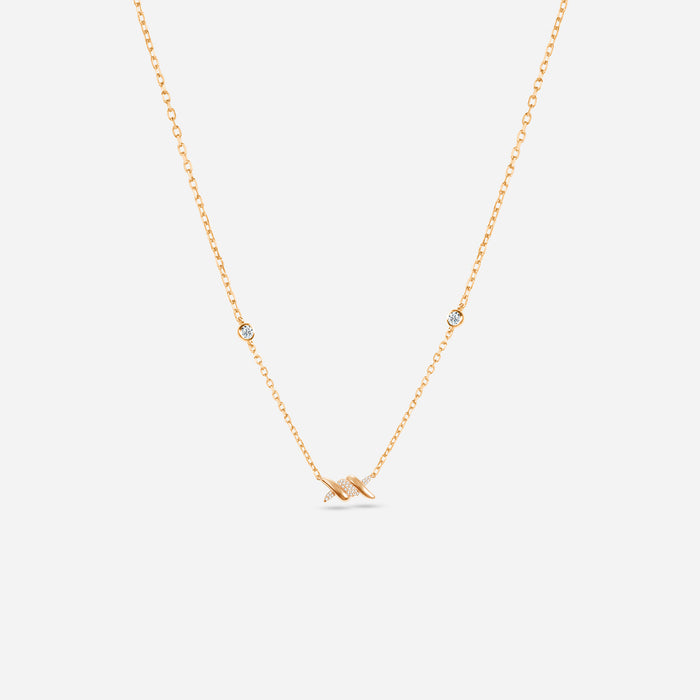 Collier Barbelé Semi Pavé