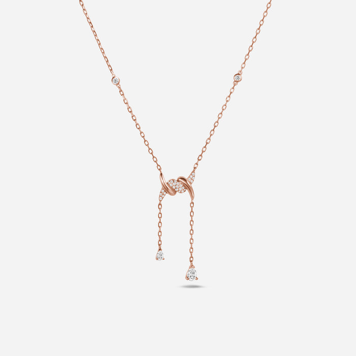 Collier Drop Barbelé Semi Pavé