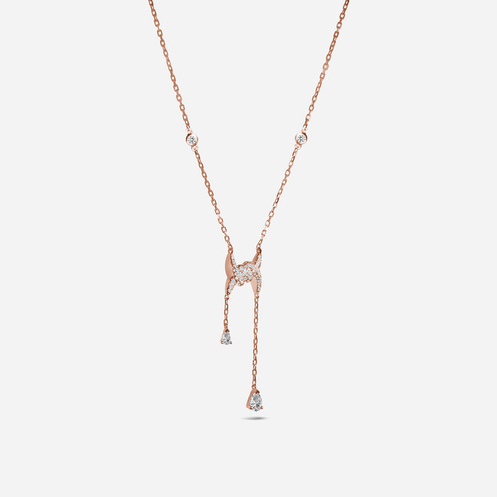 Barbelé Drop Paved Necklace