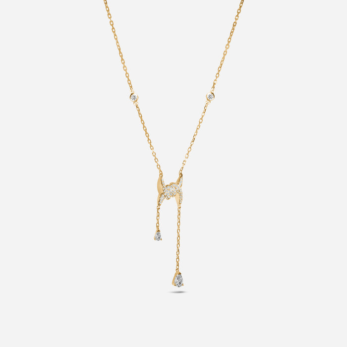 Barbelé Drop Paved Necklace