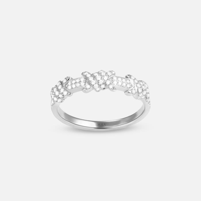 Barbelé triple paved ring large model