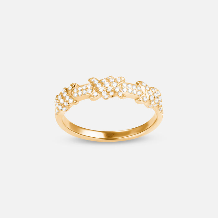 Barbelé triple paved ring large model