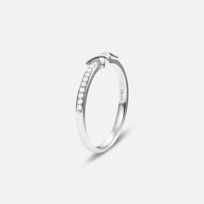 Barbelé Half Paved Ring