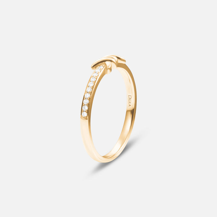 Barbelé Half Paved Ring