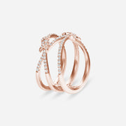 Barbelé Interlaced Paved Ring