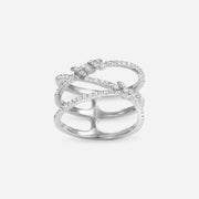 Barbelé Interlaced Paved Ring