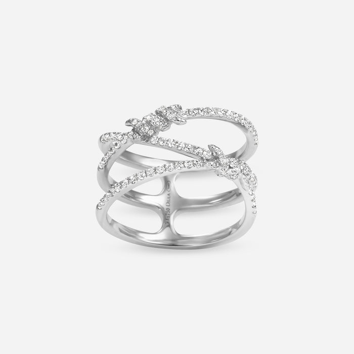 Barbelé Interlaced Paved Ring