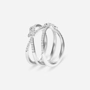 Barbelé Interlaced Paved Ring