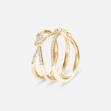 Barbelé Interlaced Paved Ring