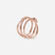 Barbelé Interlaced Half Paved Ring