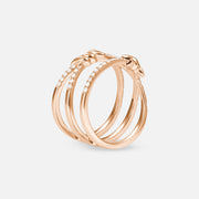 Barbelé Interlaced Half Paved Ring