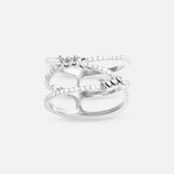 Barbelé Interlaced Half Paved Ring