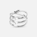 Barbelé Interlaced Half Paved Ring