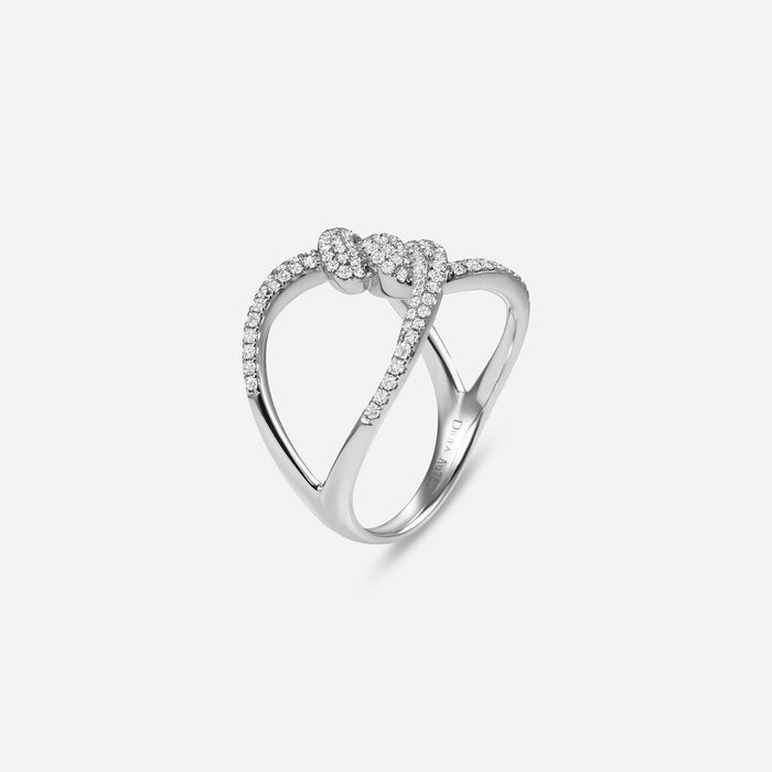 Barbelé Twist Paved Ring