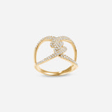 Barbelé Twist Paved Ring