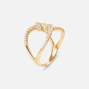 Barbelé Twist Paved Ring