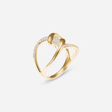 Barbelé Twist Half Paved Ring