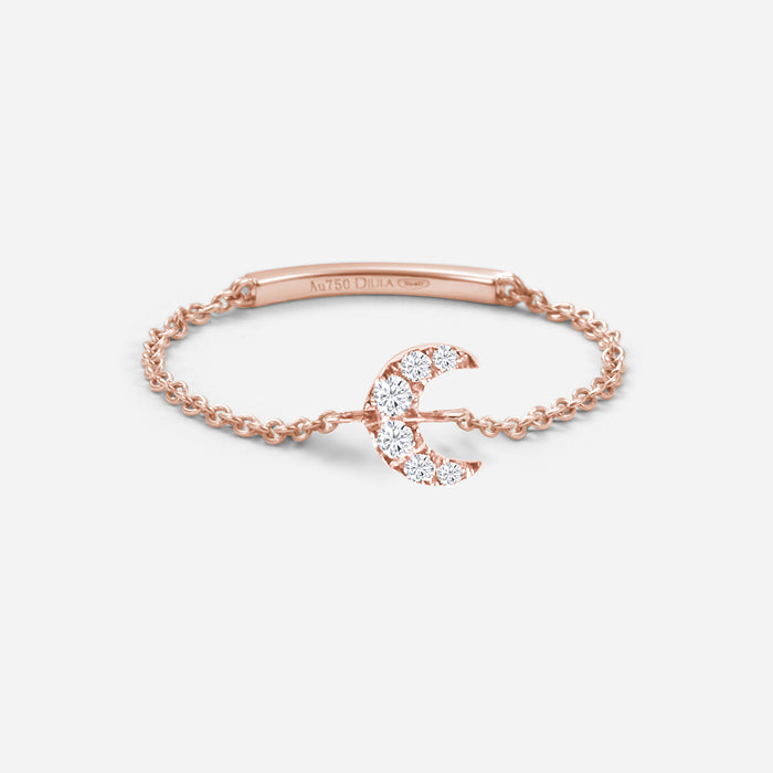 Magic Touch Moon Chain Ring