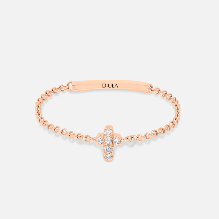 Bague Magic Touch chaîne croix