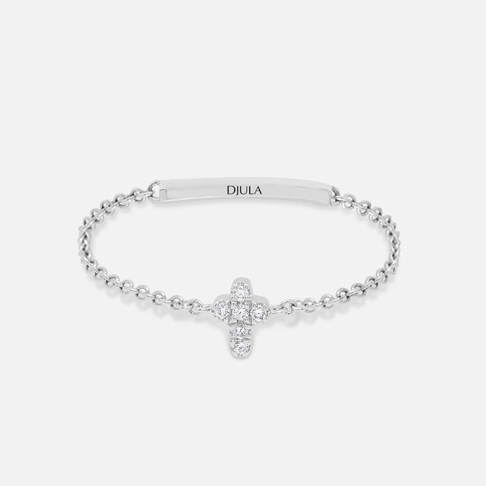 Bague Magic Touch chaîne croix