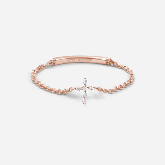 Bague Chaîne Croix Magic Touch