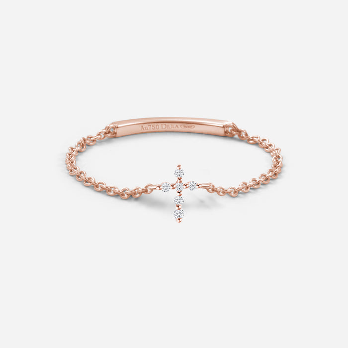 Bague Chaîne Croix Magic Touch