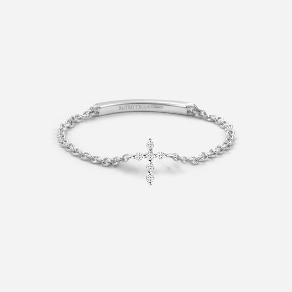 Bague Chaîne Croix Magic Touch