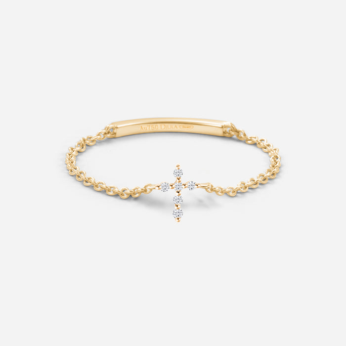 New Magic Touch Cross Chain Ring