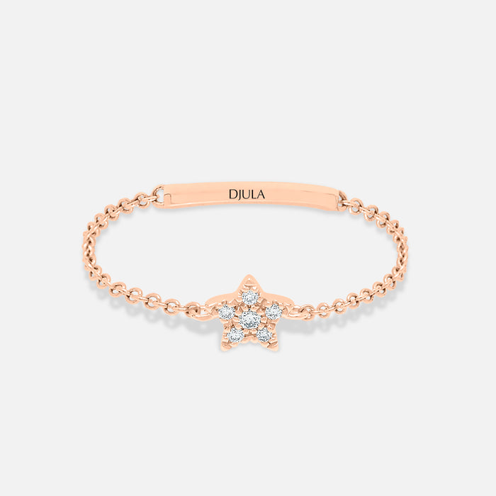 Magic Touch star chain ring
