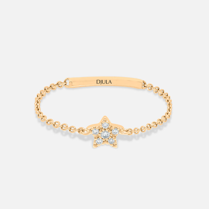 Magic Touch star chain ring
