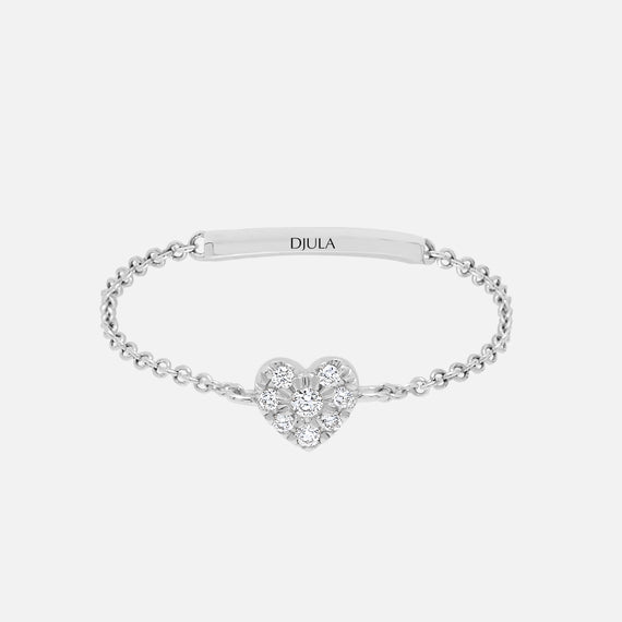 Bague Magic Touch chaîne cœur