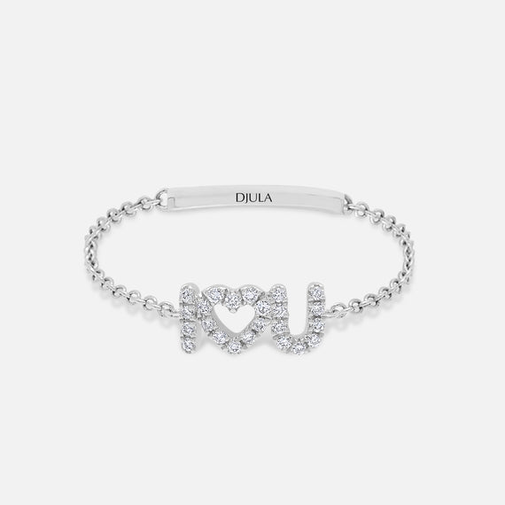 Bague Magic Touch chaîne I Love U