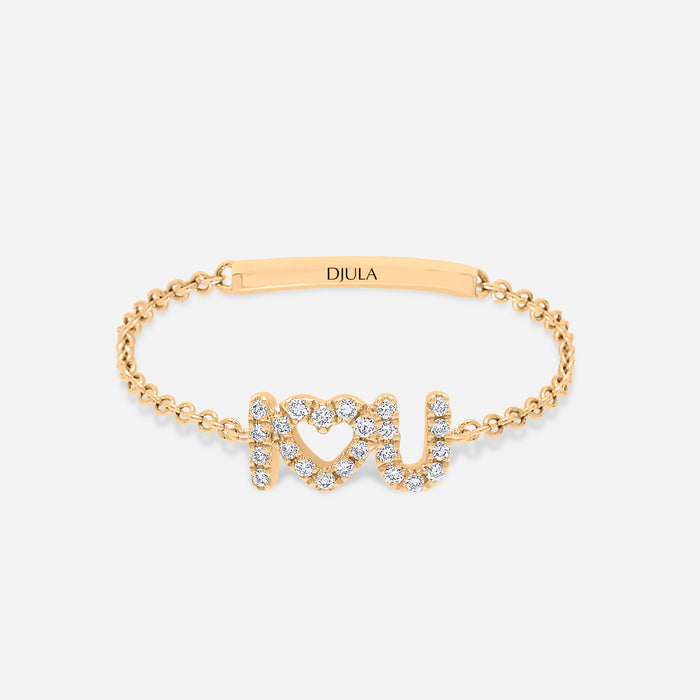 Magic Touch I Love U chain ring