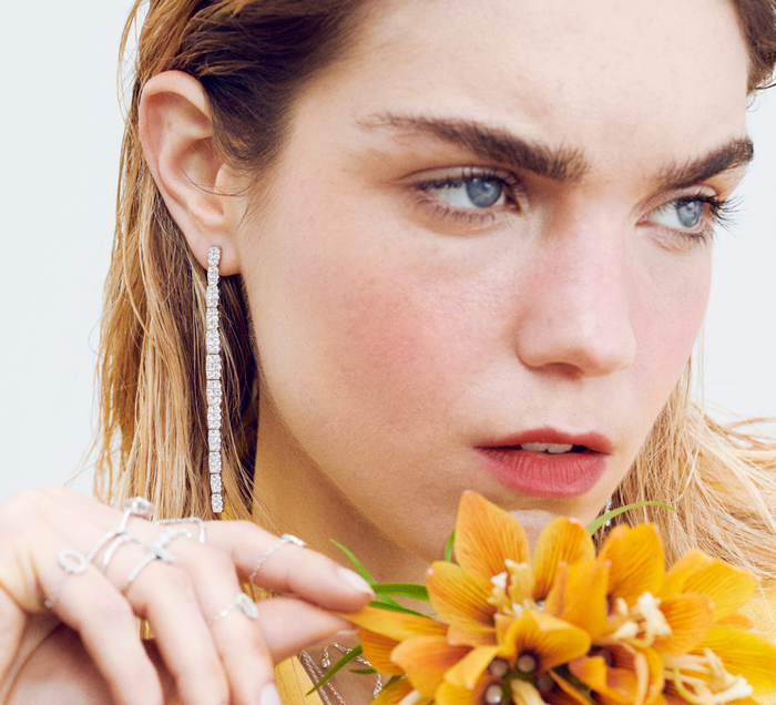 Boucles d'Oreilles XXL Diamants