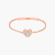 Magic Touch heart chain ring