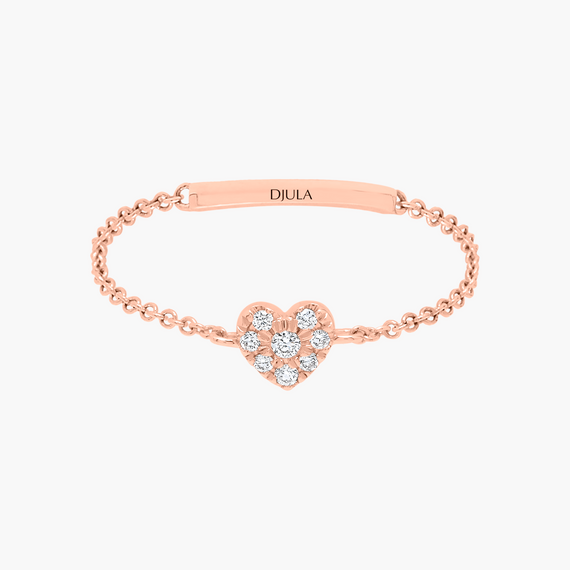 Magic Touch heart chain ring