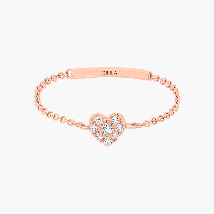 Magic Touch heart chain ring