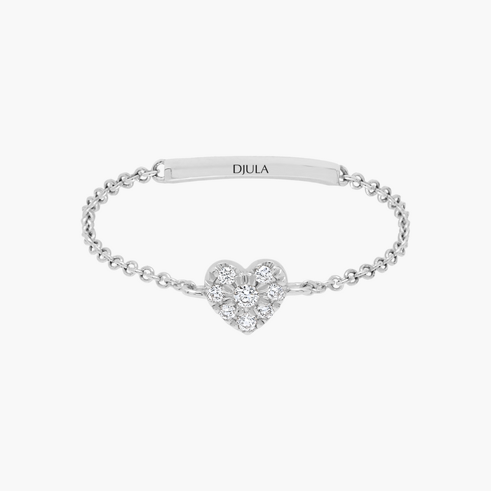 Magic Touch heart chain ring