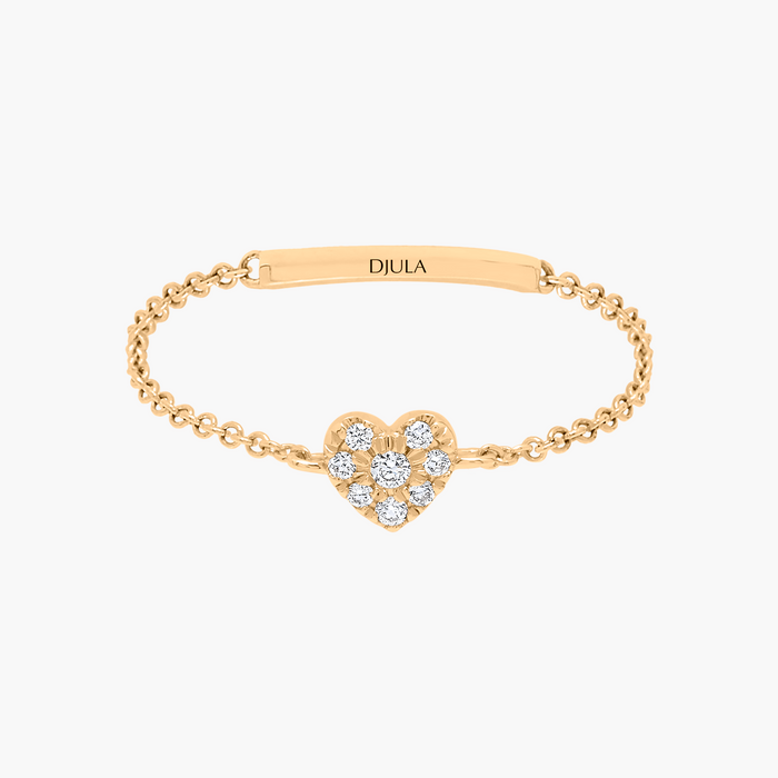 Magic Touch heart chain ring