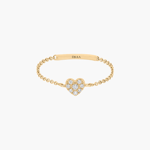 Magic Touch heart chain ring