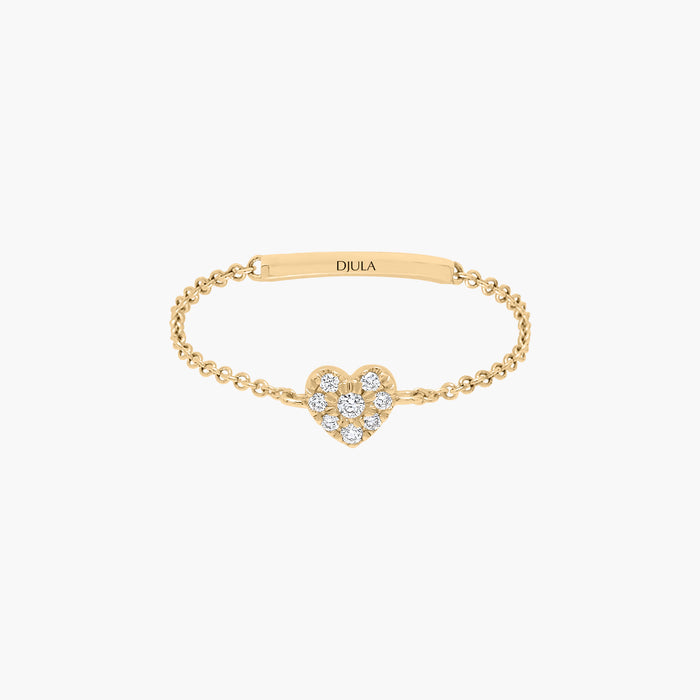 Magic Touch heart chain ring