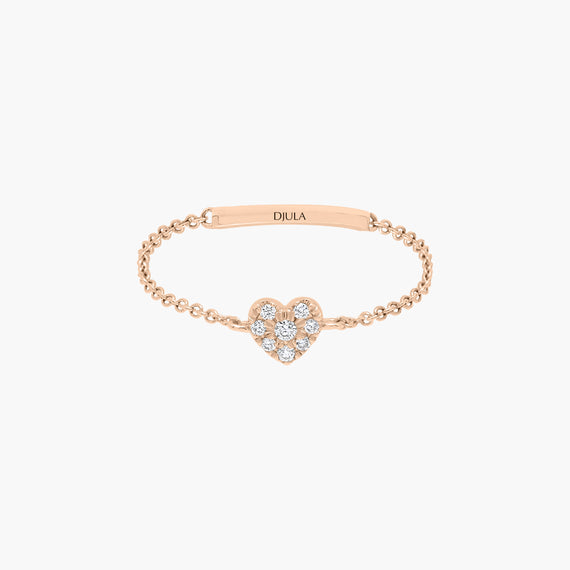 Magic Touch heart chain ring