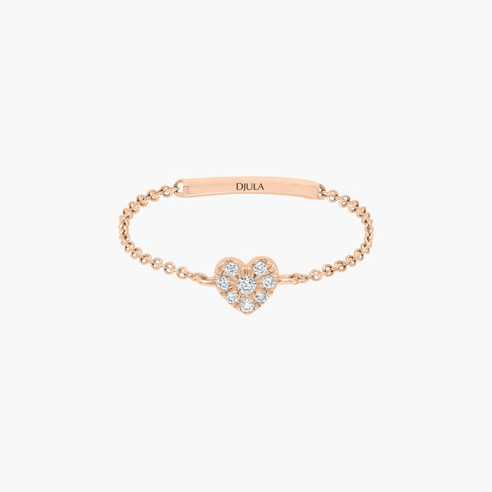 Magic Touch heart chain ring