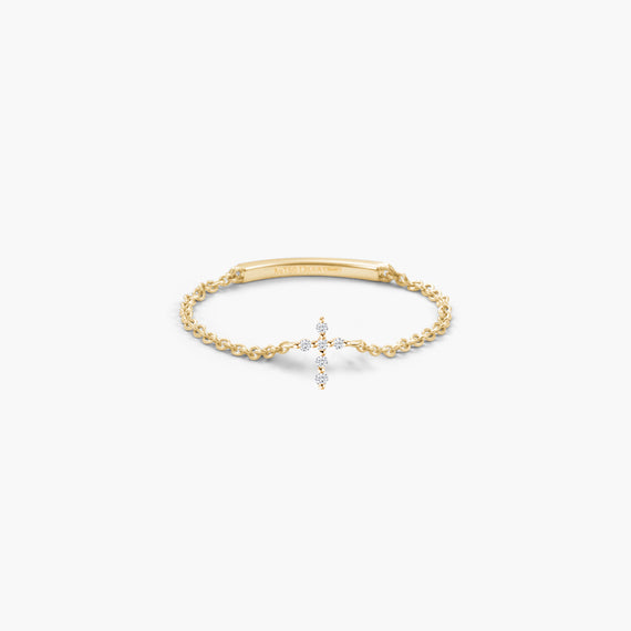 Bague Chaîne Croix Magic Touch